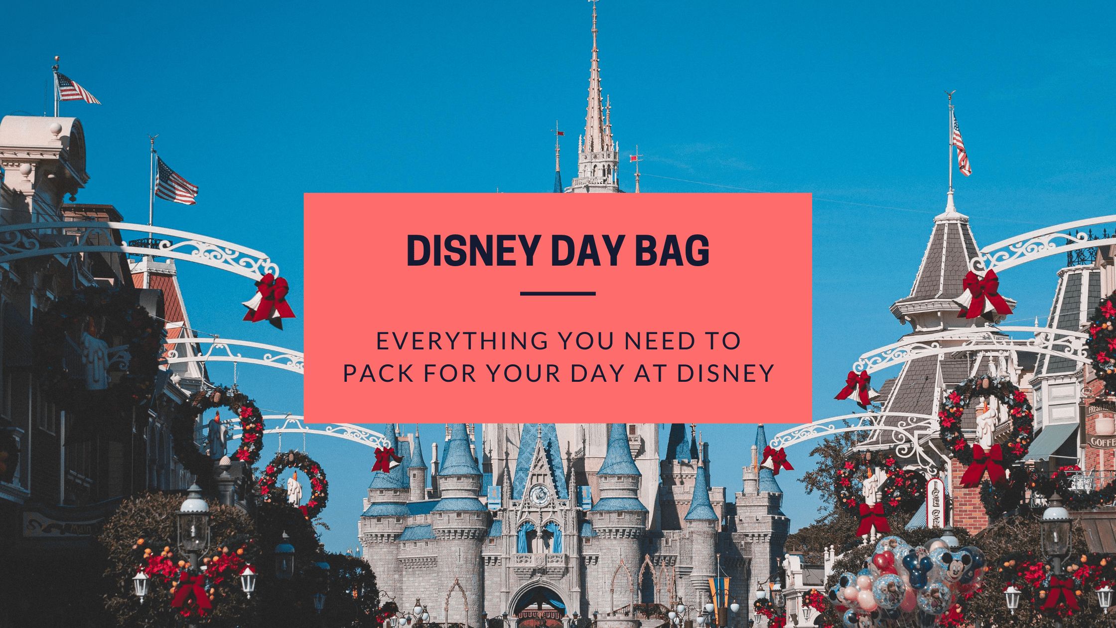 Disney Essentials: Things to Pack in a Disney Day Bag